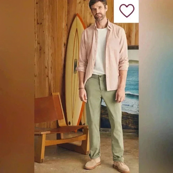 Faherty
Coastline Stretch Chino Mountain Olive Size 29 (30”
Inseam) - Picture 2 of 8